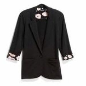 Lemon Tart Lilly Printed Cuff Knit Blazer